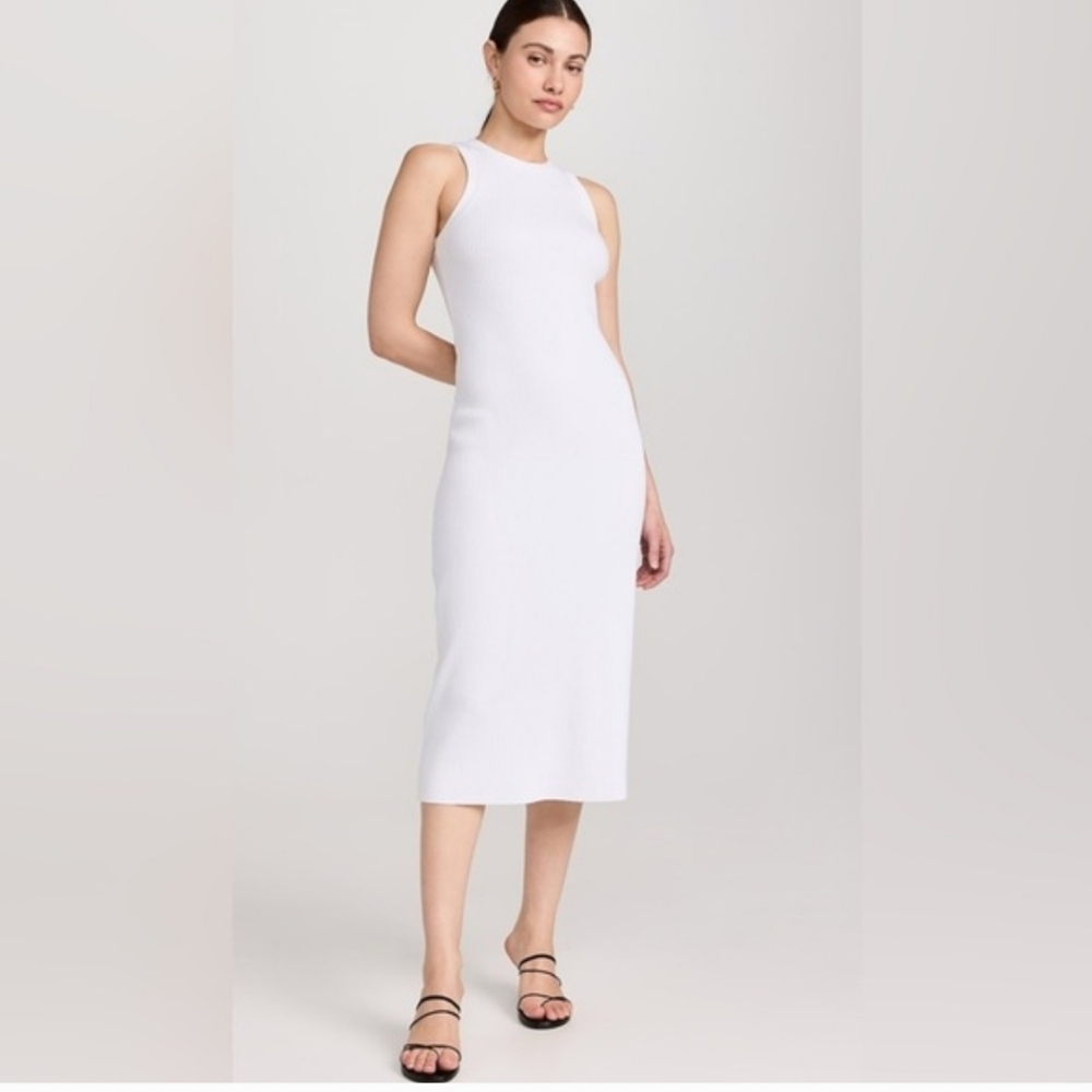 Good American Rust Brown Midi Tank Dress 2 M Ribbed - Picture 4 of 6
